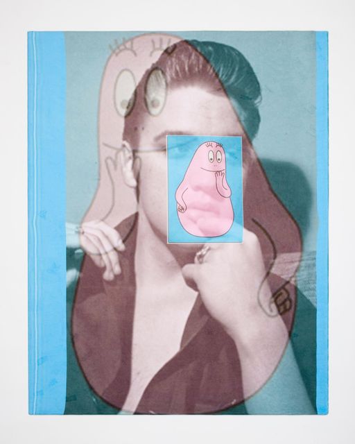 Daniel Van Straalen, Digital collage print on cotton beach towel, Triple Elvis, 2015