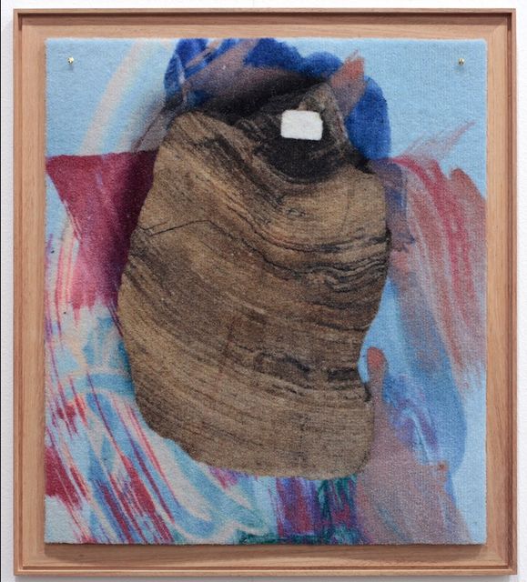 Peggy Franck, Digital print on carpet, framed, Gazes crossing (b,B), 2017