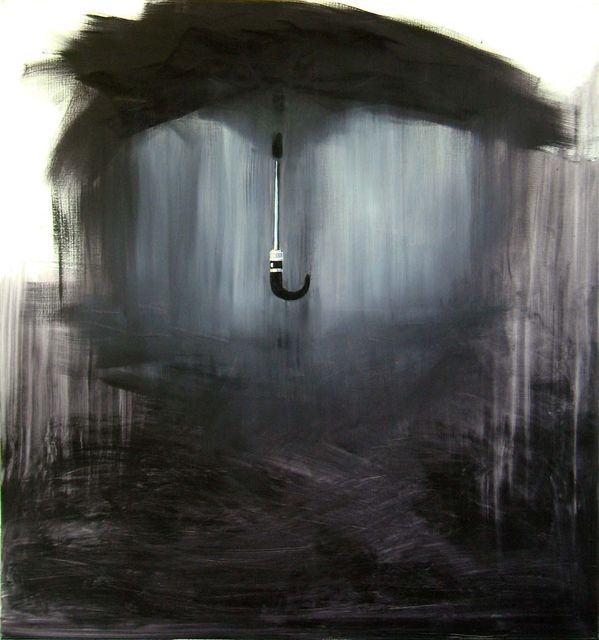 Aukje Koks, Oil on linen, A serious thought, 2010