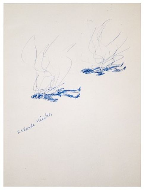 Bert Mebius, Drawing, Kokende Kleuters, 1999