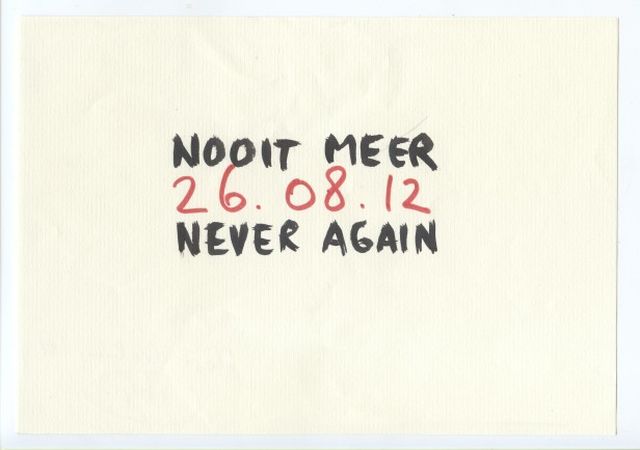 Bert Mebius, Drawing, Nooit Meer, 2012