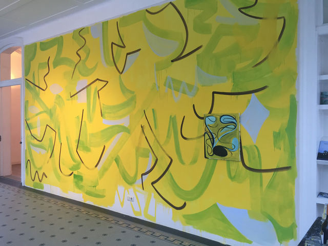 Pim Blokker,  wall painting, Installation view  Villa de Bank, Enschede, nl, 2015, 