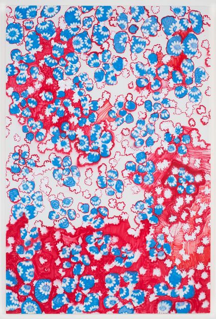 Daniel Van Straalen, Airbrush, acrylic, oil crayon on canvas, Who's who 3.1, 2018