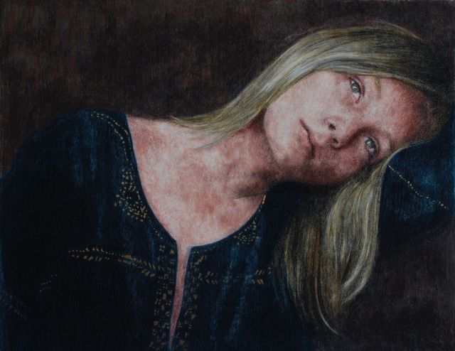 Iris van Dongen, Pastel, charcoal, watercolour on paper, Fog, 2012