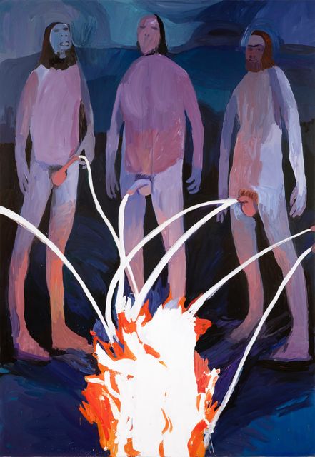 Helen Verhoeven, Acrylic and oil on canvas, First Round, 2019
