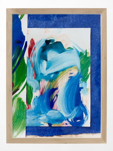 Peggy Franck, C-print, framed, Scarves, hats, a stuffed bird, 2018