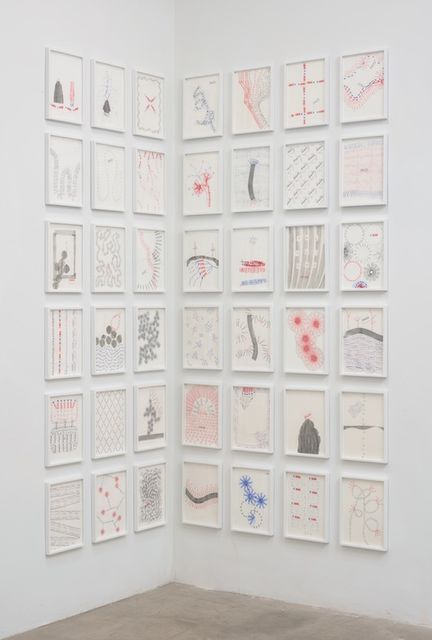 Amalia Pica, Office stamps on paper, Joy in paperwork, 2016