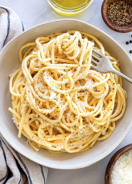The choices of  Pim Blokker, Cacio e Pepe, Roman pasta dish made with just parmesan and black pepper., - Im currently eating -, 