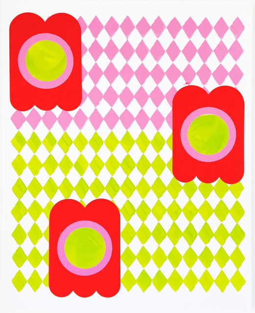 Loes Koomen, Acrylic on canvas, 80 x 100 cm, Picking Poppies, 2020