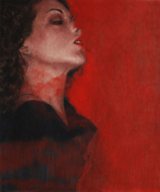 Iris van Dongen, Pastel, charcoal, pencil, water color on paper, Osculum, 2010