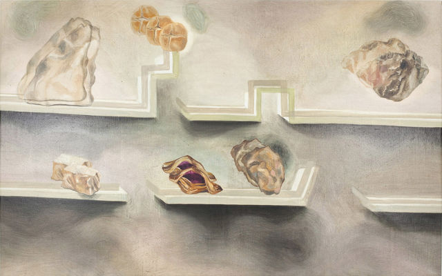 Aukje Koks, Oil on canvas, Somewhere between a rock and a pudding, 2013
