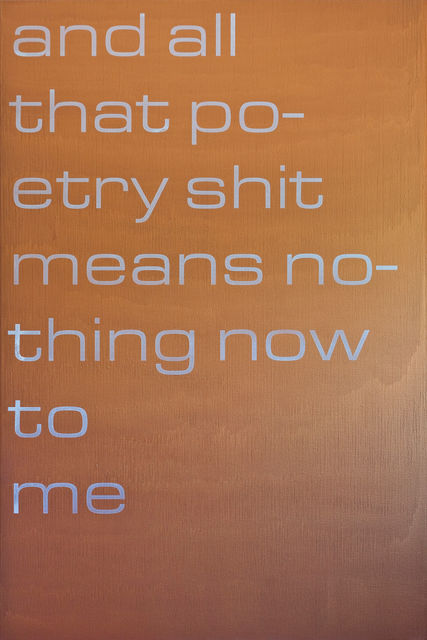 Tim, Acrylic on linen, And all that poetry shit means nothing now to me, 2014
