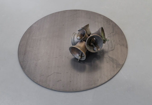 Lucas Lenglet, Steel, soldered brass and bronze bells, No Man is An Island, 2015