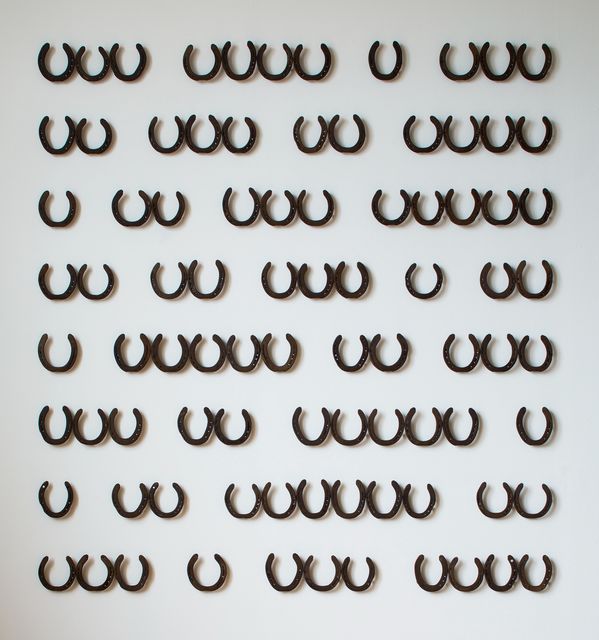 Lucas Lenglet, Found horse shoes, steel, Untitled (horse shoes), 2015