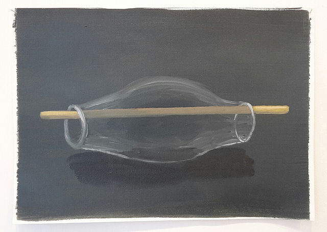 Aukje Koks, Oil on linen, Grissini in Glass, 2017