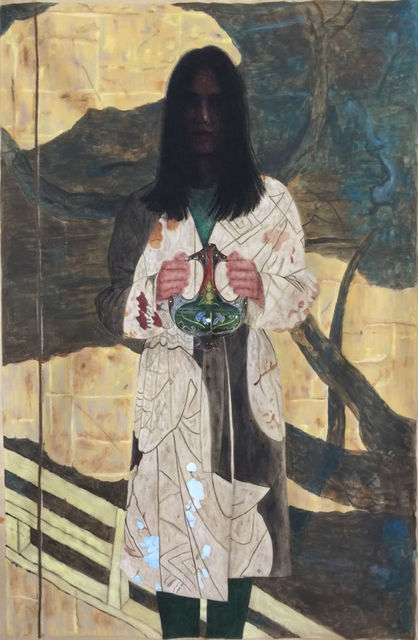 Iris van Dongen, Acrylic and pigment on canvas, Vase II, 2018