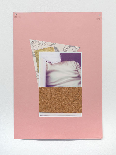 Jimmy Robert, Collage on paper, Untitled (cork), 2018