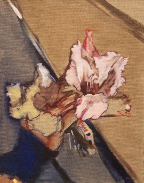 Erika Peucelle, Oil on canvas, Two Flowers, 2025