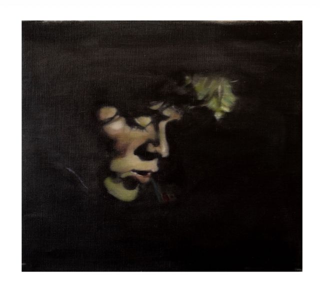 Erika Peucelle, Oil on canvas, A boy in a car, 2025