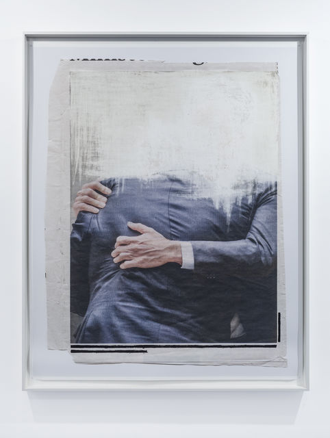 Stigter Van Doesburg, , Political Horizon, 2017, sandpaper abrasion on archival inkjet print, framed, 200 x 160 cm, 